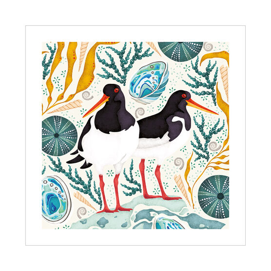 Catherine Marion Oystercatchers greetings card